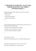 CT REGISTRY EXAM 2026 QUESTIONS AND CORRECT ANSWERS GRADED A&plus; MUST STUDY&excl;&excl;