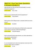 OB GYN 1 Post Test Exam Questions & Answers &lpar;Grade A&plus;&rpar;&period;docx&NewLine;&NewLine;