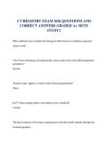 CT REGISTRY EXAM 2026 QUESTIONS AND CORRECT ANSWERS GRADED A&plus; MUST STUDY&excl;&excl;