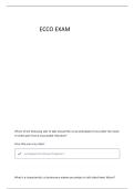 ECCO PART 1 QUESTIONS WITH VERIFIED ANSWERS