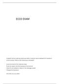 ECCO EXAM QUESTIONS WITH VERIFIED ANSWERS