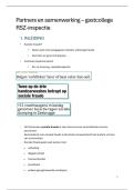 Samenvatting -  Inleiding tot de politionele organisatie - Partners en samenwerking &ndash; gastcollege RSZ-inspectie