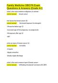 Family Medicine OBGYN Exam Questions & Answers &lpar;Grade A&plus;&rpar;&period;docx&NewLine;&NewLine;