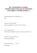 FPC &lpar; FUNDAMENTAL PAYROLL CERTIFICATION&rpar; EXAM 2026-2027 QUESTIONS AND CORRECT ANSWERS GRADED A&plus;