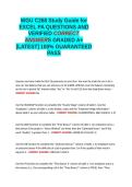 WGU C268 Study Guide for EXCEL PA QUESTIONS AND VERIFIED CORRECT ANSWERS GRADED A&plus; -LATEST 2026-2027- 100- GUARANTEED PASS&period;docx&NewLine;&NewLine;