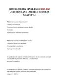 BIO CHEMISTRY FINAL EXAM 2026-2027 QUESTIONS AND CORRECT ANSWERS GRADED A&plus;