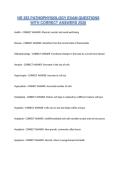 NR 283 Pathophysiology Exam Questions with Correct Answers 2026 Updated Graded A&plus;&NewLine;