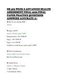 NR 509 WEEK 8 ADVANCED HEALTH&NewLine;ASSESSMENT FINAL 2026 FINAL&NewLine;PAPER PRACTICE QUESTIONS&NewLine;ANSWERS ACCURATE A&plus;&NewLine;