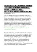 NR 509 WEEK 8 ADVANCED HEALTH&NewLine;ASSESSMENT FINAL 2026 STUDY&NewLine;GUIDE COMPREHENSIVE&NewLine;QUESTIONS ANSWERS VERIFIED A&plus;