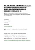 NR 509 WEEK 8 ADVANCED HEALTH&NewLine;ASSESSMENT FINAL 2026 TEST&NewLine;BANK COMPLETE QUESTIONS&NewLine;SOLUTIONS GRADED A&plus;&NewLine;