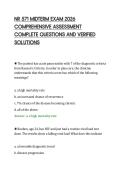 NR 571 MIDTERM EXAM 2026&NewLine;COMPREHENSIVE ASSESSMENT&NewLine;COMPLETE QUESTIONS AND VERIFIED&NewLine;SOLUTIONS&NewLine;