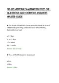 NR 571 MIDTERM EXAMINATION 2026 FULL&NewLine;QUESTIONS AND CORRECT ANSWERS&NewLine;MASTER GUIDE&NewLine;