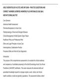 ADULT-GERONTOLOGY ACUTE CARE NP EXAM &ndash; PRACTICE QUESTIONS AND&NewLine;CORRECT ANSWERS &lpar;VERIFIED ANSWERS&rpar; PLUS RATIONALES 2026 Q&A &vert;&NewLine;INSTANT DOWNLOAD PDF&period;