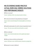 NR 572 EVIDENCE BASED PRACTICE&NewLine;ACTUAL PAPER 2026 VERIFIED SOLUTIONS&NewLine;HIGH PERFORMANCE RESULTS&NewLine;