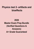 Physics Test 2 &ndash; Artifacts & Bioeffects PDF &vert; Ultrasound Physics Study Guide & Exam Review Notes