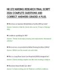 NR 572 NURSING RESEARCH FINAL SCRIPT&NewLine;2026 COMPLETE QUESTIONS AND&NewLine;CORRECT ANSWERS GRADED A PLUS&period;