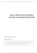 MILITARY APPEARANCE PROGRAM EXAM QUESTIONS WITH CORRECT ANSWERS