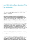 Acct 526 Midterm Exam Questions With Correct Answers 