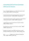 Accounting 526 Final Exam Questions With Correct Answers&period;