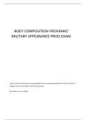 BODY COMPOSITION PROGRAM&lowbar; MILITARY APPEARANCE PROGRAM QUESTIONS WITH ANSWERS