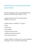 OPMA 3306 Test 1-UTA Exam Questions With Correct Answers