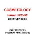 COSMETOLOGY &vert; HAWAII LICENSE STUDY GUIDE &vert; KEY CONCEPTS & REVISION NOTES &vert; 2026