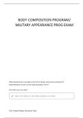 BODY COMPOSITION PROGRAM- MILITARY APPEARANCE PROGRAM QUESTIONS AND ANSWERS GRADED A&plus;