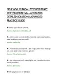 NRNP 6541 CLINICAL PSYCHOTHERAPY&NewLine;CERTIFICATION EVALUATION 2026&NewLine;DETAILED SOLUTIONS ADVANCED&NewLine;PRACTICE GUIDE&NewLine;