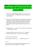NURS 753 Midterm Actual Exam Study &NewLine;Questions with 100&percnt; Correct Answers &NewLine;&vert; Latest Edition