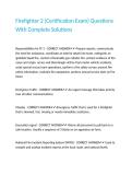 Firefighter 2 &lpar;Certification Exam&rpar; Questions With Complete Solutions&period;