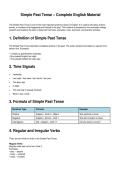 Complete Simple Past Tense Material&colon; Formulas&comma; Example Sentences&comma; & Practice Questions