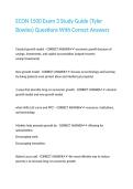 ECON 1500 Exam 3 Study Guide &lpar;Tyler Bowles&rpar; Questions With Correct Answers