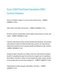 Econ 1500 Final Exam Questions With Correct Answers