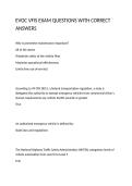 EVOC VFIS EXAM QUESTIONS WITH CORRECT ANSWERS