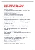 NICET SOILS LEVEL 1 EXAM QUESTIONS AND ANSWERS
