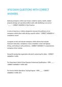 VFIS EXAM QUESTIONS WITH CORRECT ANSWERS