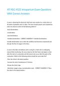ATI NSG 4525 Intrapartum Exam Questions With Correct Answers