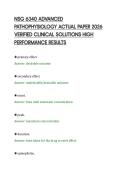 NSG 6340 ADVANCED&NewLine;PATHOPHYSIOLOGY ACTUAL PAPER 2026&NewLine;VERIFIED CLINICAL SOLUTIONS HIGH&NewLine;PERFORMANCE RESULTS