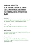 NSG 6340 ADVANCED&NewLine;PATHOPHYSIOLOGY CERTIFICATION&NewLine;EVALUATION 2026 DETAILED DISEASE&NewLine;PROCESS SOLUTIONS PROFESSIONAL&NewLine;GUIDE&NewLine;