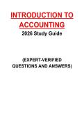 INTRODUCTION TO ACCOUNTING &vert; STUDY GUIDE &vert; KEY CONCEPTS & REVISION NOTES &vert; 2026