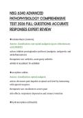NSG 6340 ADVANCED&NewLine;PATHOPHYSIOLOGY COMPREHENSIVE&NewLine;TEST 2026 FULL QUESTIONS ACCURATE&NewLine;RESPONSES EXPERT REVIEW