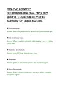 NSG 6340 ADVANCED&NewLine;PATHOPHYSIOLOGY FINAL PAPER 2026&NewLine;COMPLETE QUESTION SET VERIFIED&NewLine;ANSWERS TOP SCORE MATERIAL&NewLine;