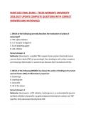 NURS 5663 FINAL EXAM &ndash; TEXAS WOMAN'S UNIVERSITY 2026&period;2027 UPDATE COMPLETE QUESTIONS WITH CORRECT ANSWERS AND RATIONALES