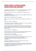 NICET LEVEL 1 STUDY GUIDE QUESTIONS AND ANSWES