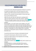EVOLVE Pharmacology HESI Practice Questions and Answers Already Graded A&plus; 2026 Update&NewLine;