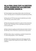 NU 641 FINAL EXAM STUDY 130 QUESTIONS&NewLine;ACTUAL EXAMINATION 2026 QUESTIONS&NewLine;WITH ANSWERS GRADED A&plus;&NewLine;