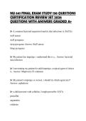 NU 641 FINAL EXAM STUDY 130 QUESTIONS&NewLine;CERTIFICATION REVIEW SET 2026&NewLine;QUESTIONS WITH ANSWERS GRADED A&plus;