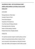 CNN &lpar;NEPHROLOGY NURSE&rpar; &ndash; PRACTICE QUESTIONS AND CORRECT&NewLine;ANSWERS &lpar;VERIFIED ANSWERS&rpar; PLUS RATIONALES 2026 Q&A &vert; INSTANT&NewLine;DOWNLOAD PDF&period;