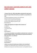 NSG 5442 EXAM 1 QUESTIONS COMPLETE WITH 100&percnt; CORRECT ANSWERS 2026&sol;2027