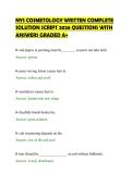 NYS COSMETOLOGY WRITTEN COMPLETE&NewLine;SOLUTION SCRIPT 2026 QUESTIONS WITH&NewLine;ANSWERS GRADED A&plus;